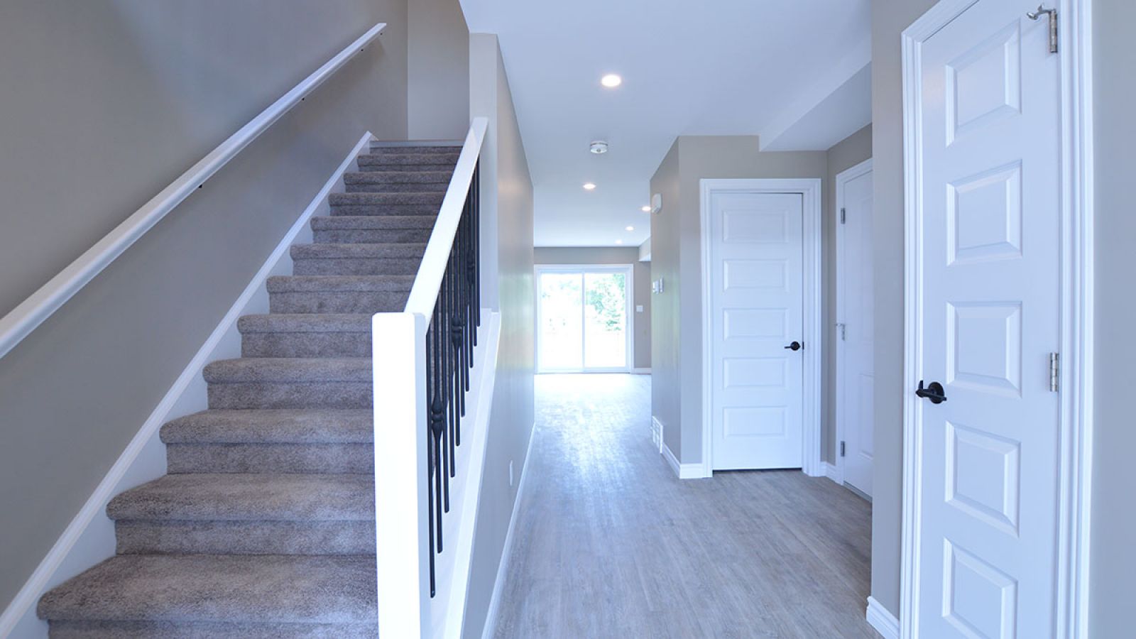 downstairs entrance of Trailblazer homes project