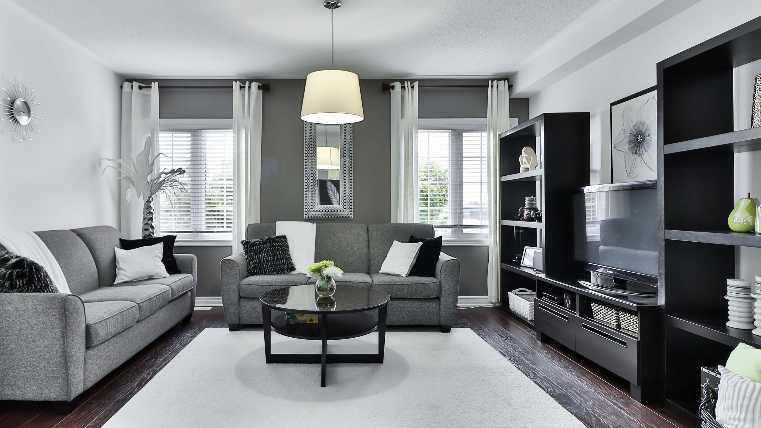 Inside living room of luxury home