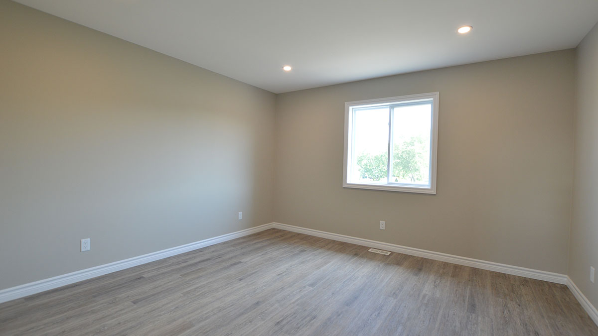 inside bedroom of Trailblazer homes project