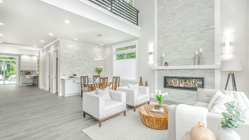 Trailblazer living room photo in white